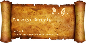 Maczuga Gergely névjegykártya